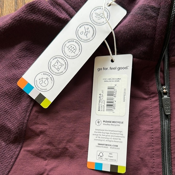 Smartwool Purple Full-Zip Jacket - Picture 2 of 6